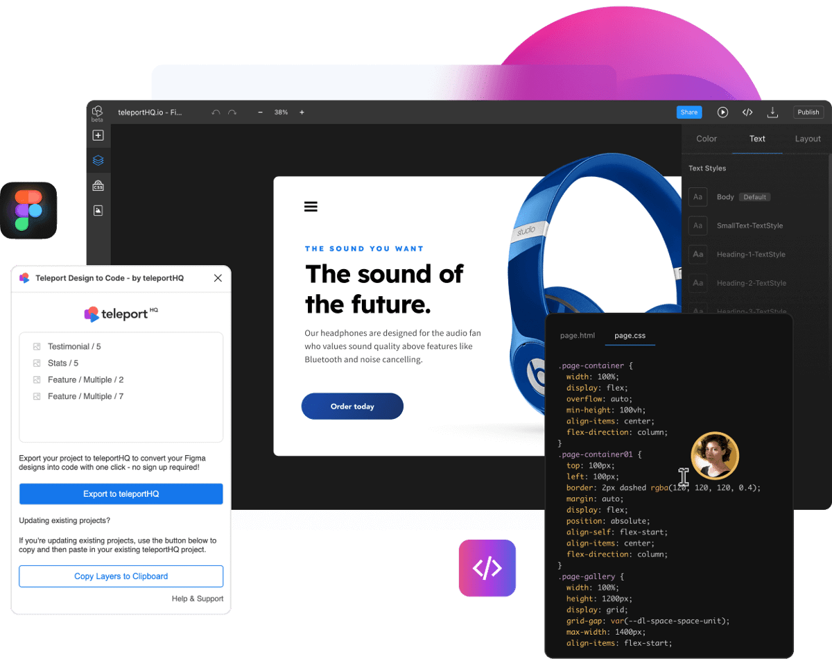 Design to code header image